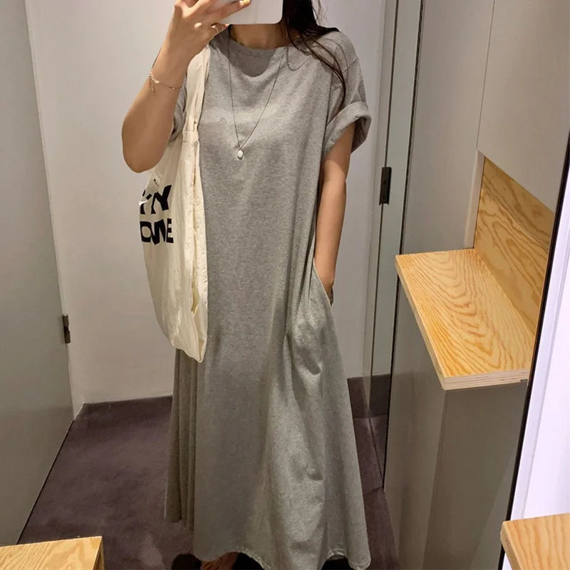 Tribe Cloth / Null  Summer  Loose T Shirt Dress